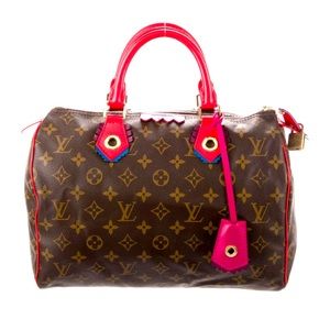 Authentic rare Louis Vuitton tribal red totem speedy